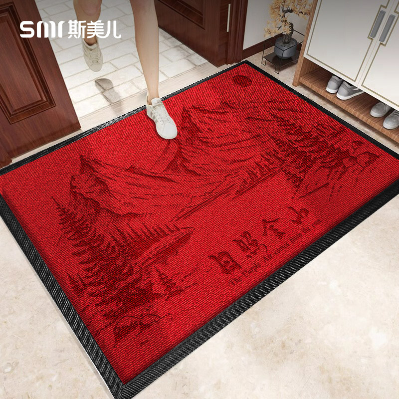 地垫入户门垫新款高级中式别墅玄关进门脚垫家用门口耐脏免洗地毯,居家布艺,入户地垫,淘宝优惠券,粉丝福利购,淘宝优惠卷