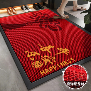 红色入户地垫防滑门垫家用进门脚垫2026新款 门口垫子蹭土不显脏