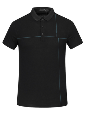 男短T青年黑色丝光棉套头短袖衫夏季商务POLO衫汗衫93506