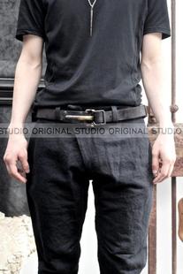 Signal yohji工匠暗黑先锋腰带 暗黑先锋手工真牛皮LIMI山本风格