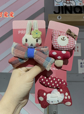 卡通边夹碎发夹儿童女孩可爱布艺