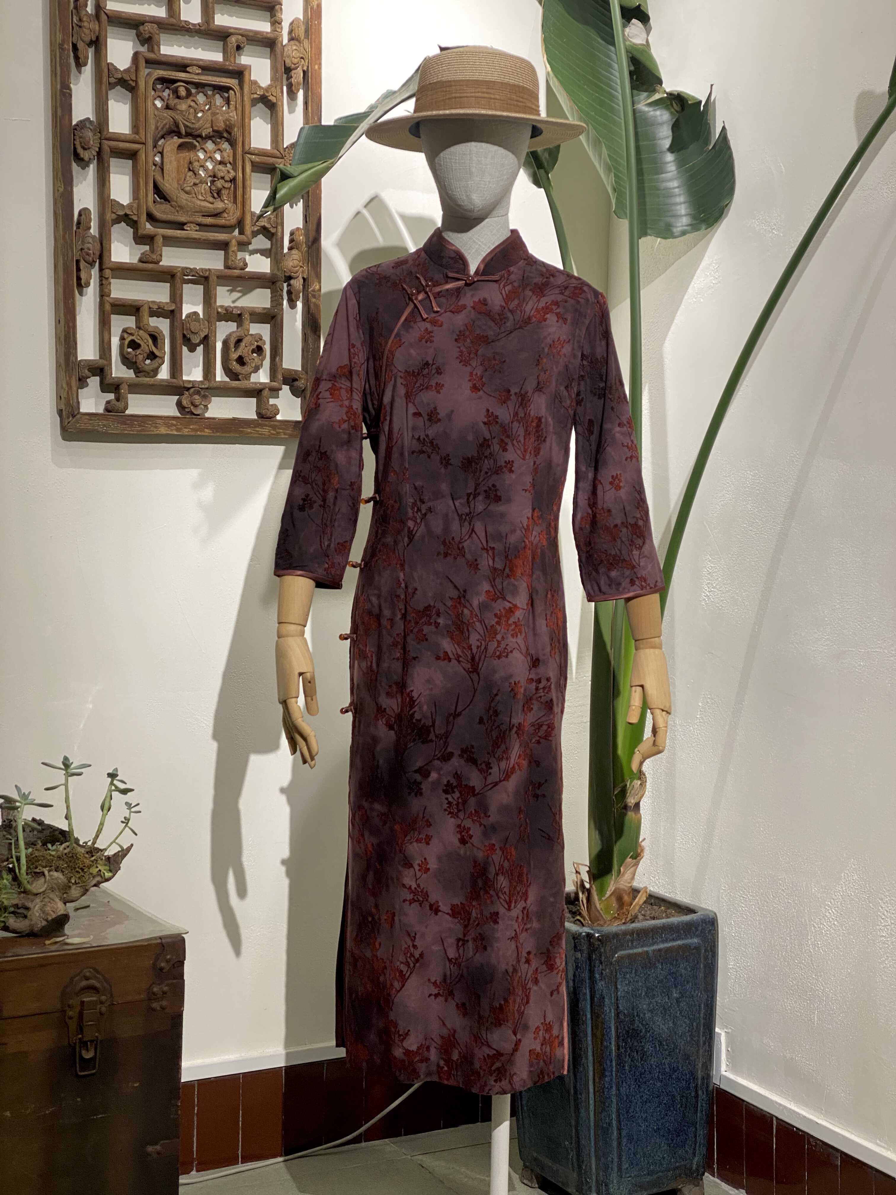 特价处理不退不换2024年秋冬新款旗袍连衣裙女复古民国风