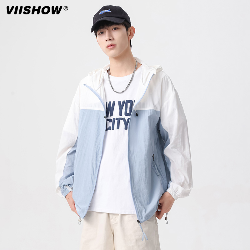 VIISHOW情侣防晒衣男款全面防护冰感凉爽防紫外线降温隔热防嗮衣