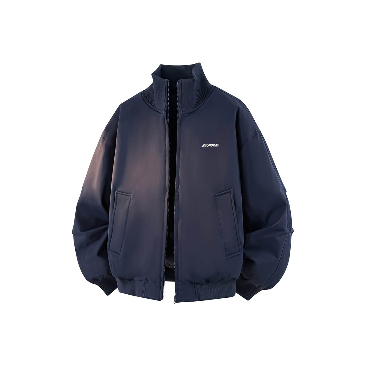 PRESSURE美式复古高街简约保暖宽松休闲立领夹克棉服外套男女同款