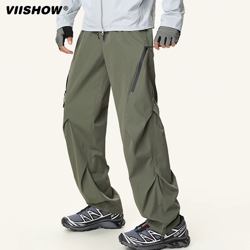 VIISHOW日系复古户外机能风束脚休闲裤男春季新品运动登山工装裤