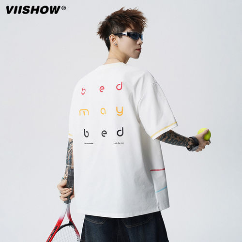 VIISHOW哈苏线速干运动短袖男夏季潮牌凉感骑行服T恤户外休闲半袖