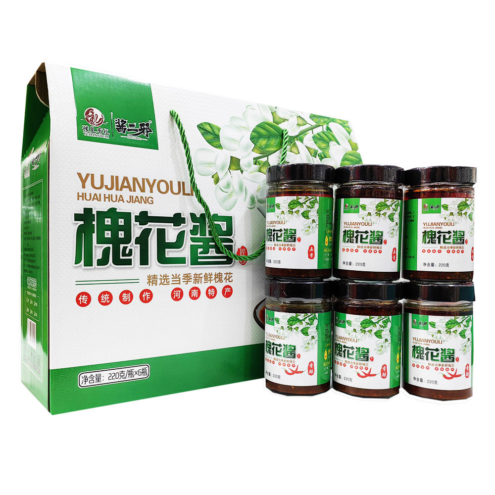 酱二邪安阳内黄槐花酱220g*6瓶礼盒下饭拌面酱咸菜黄豆酱河南特产