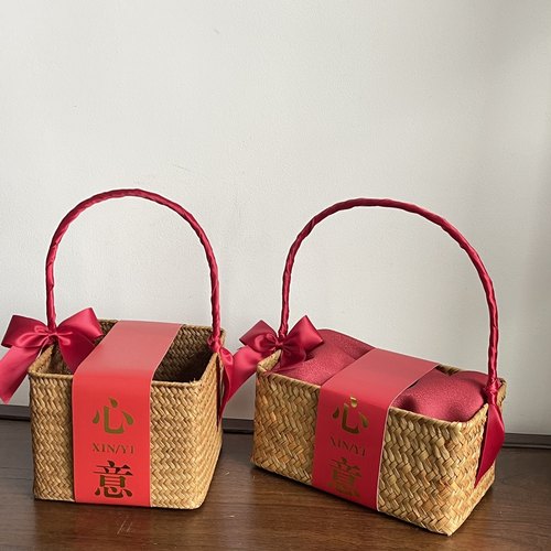 海草手编年货伴手礼提篮礼盒