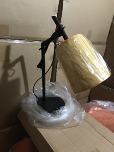 如家酒店台灯架灯书桌灯写字灯酒店库存如家精选黄色布灯罩特微瑕