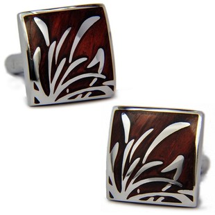 原生红木袖 钉男士 扣 袖 口商务 素雅水仙不锈钢精工法式 斯巴达