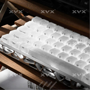 XVX白碳纤维果冻键帽原厂锻碳纹磁轴机械键盘帽透光ev63wooting