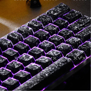 XVX碳纤维果冻键帽原厂锻碳纹磁轴机械键盘帽透光ev63侧刻wooting