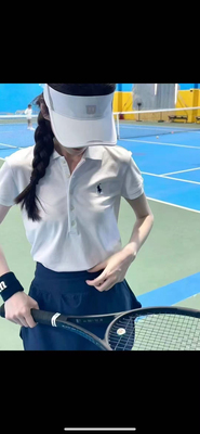 大牌女装修身版型纯色棉质短袖POLO衫夏季新品