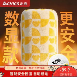 志高热水袋暖手宝充电式暖宝宝防爆暖水袋电热宝加厚长毛绒电暖宝