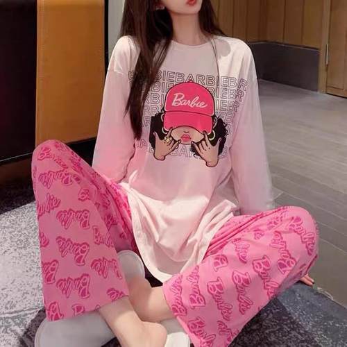 长裤女款薄款春秋可爱网红风睡衣