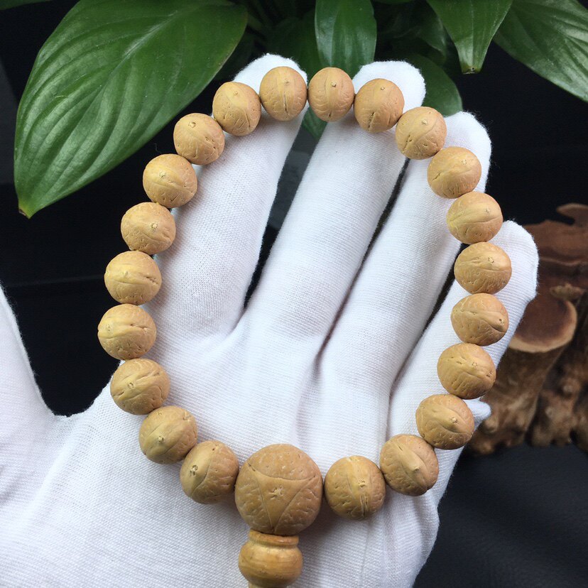 米奇文玩尼泊尔实心大萌眼12mm五星麒麟眼龙眼念珠佛珠文玩