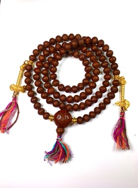 尼泊尔小凤眼19年树王k1  9mm颗颗精挑108颗  搭配24k金