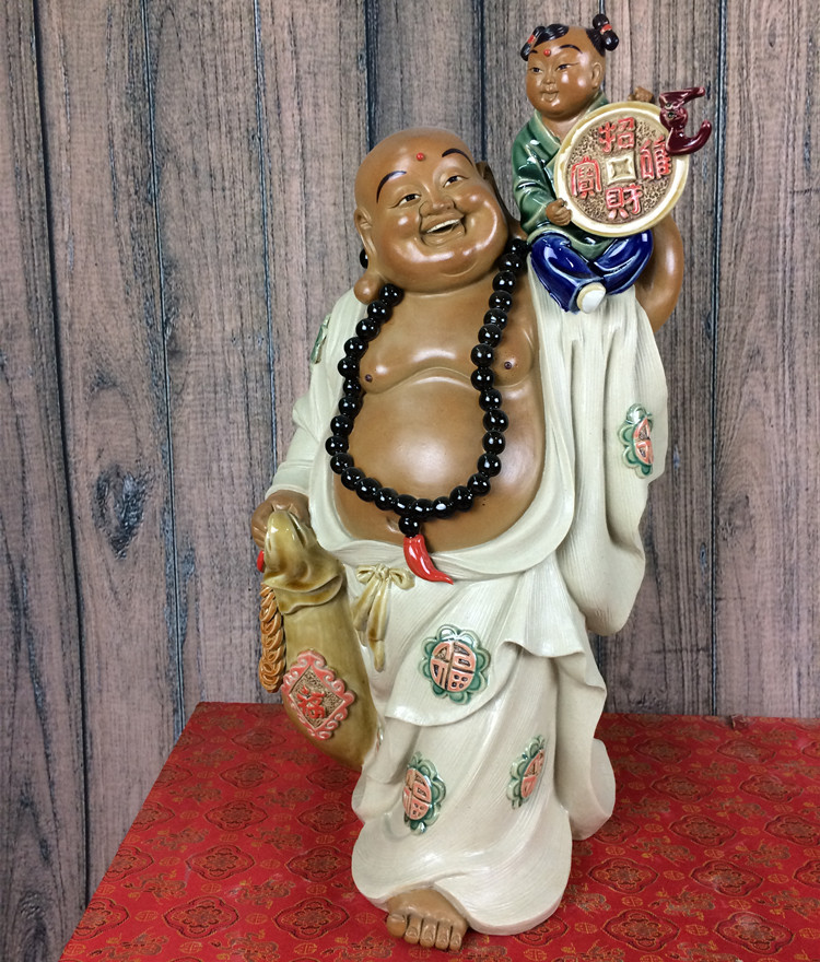 和谐 弥勒佛像 喜庆结婚礼品家居摆设新房摆件佛山陶瓷工艺品公仔