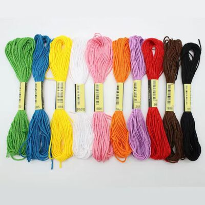 50色黑白色大红亮金黄十字绣线手工刺绣线专用绣花线配线补线传统