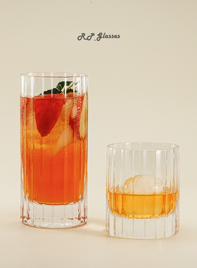 RP威士忌杯ROCK洛克冰球杯洋酒杯菱角烈酒杯古典威杯
