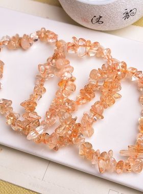 天然黄水晶手链女双子座手链原矿水晶手串男原石水晶新年礼物百