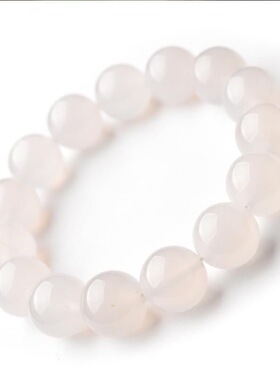 天然白玛瑙手链女纯天然中国风手串南红玛瑙荔枝冻情人节礼物百搭