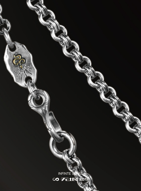 wuyin无垠925银双环搭配项链