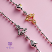 七夕礼物 925银18K金 WUYIN无垠 藤蛇系列七夕限定—绕蔓锁心项链