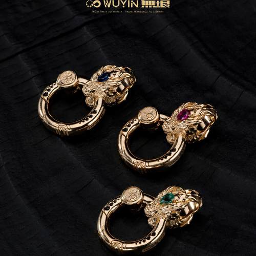 无垠925银18K巨蛇星环.项链配扣