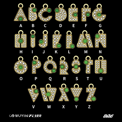 WUYIN翡翠满钻吊坠新品