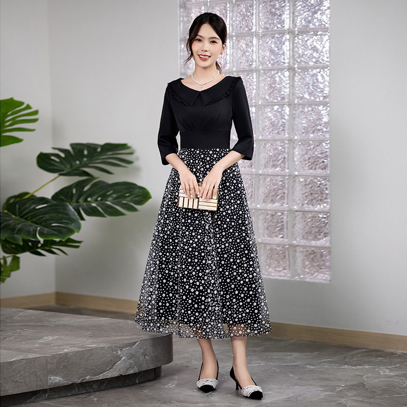 晚礼服女2026新款速卖通海外仓平时可穿气质连衣裙主持人年会礼服