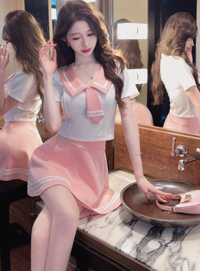 实拍889夜场柔式技师工作服套装夜总店性感连衣裙减龄辣妹a字裙子