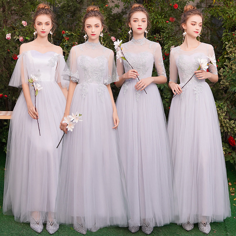 伴娘服日常可穿2026新款小个子小众姐妹团姐妹裙长款显瘦高端礼服