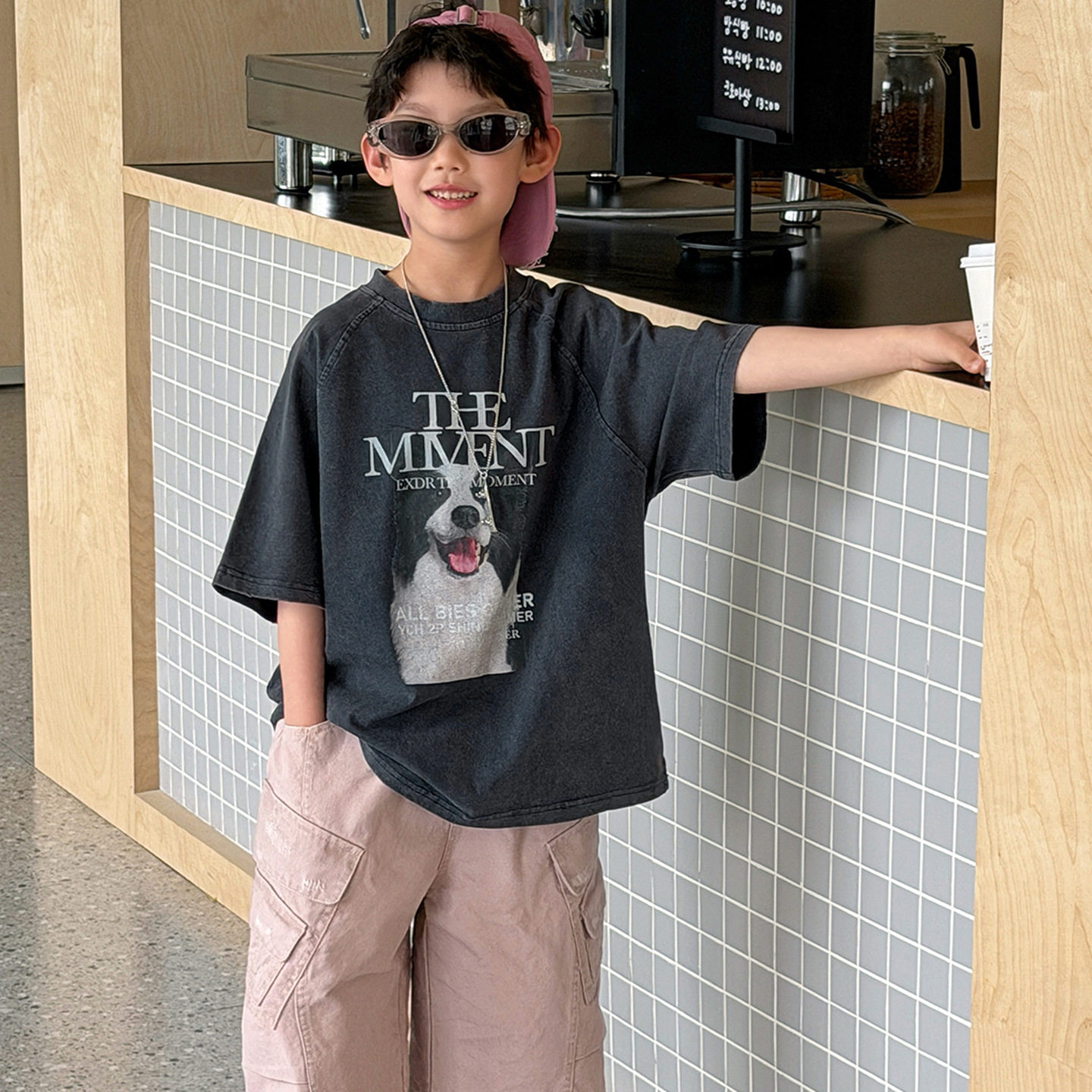 棉小铺男童T恤儿童夏季短袖韩版2026新款简潮酷休闲重工童装上衣