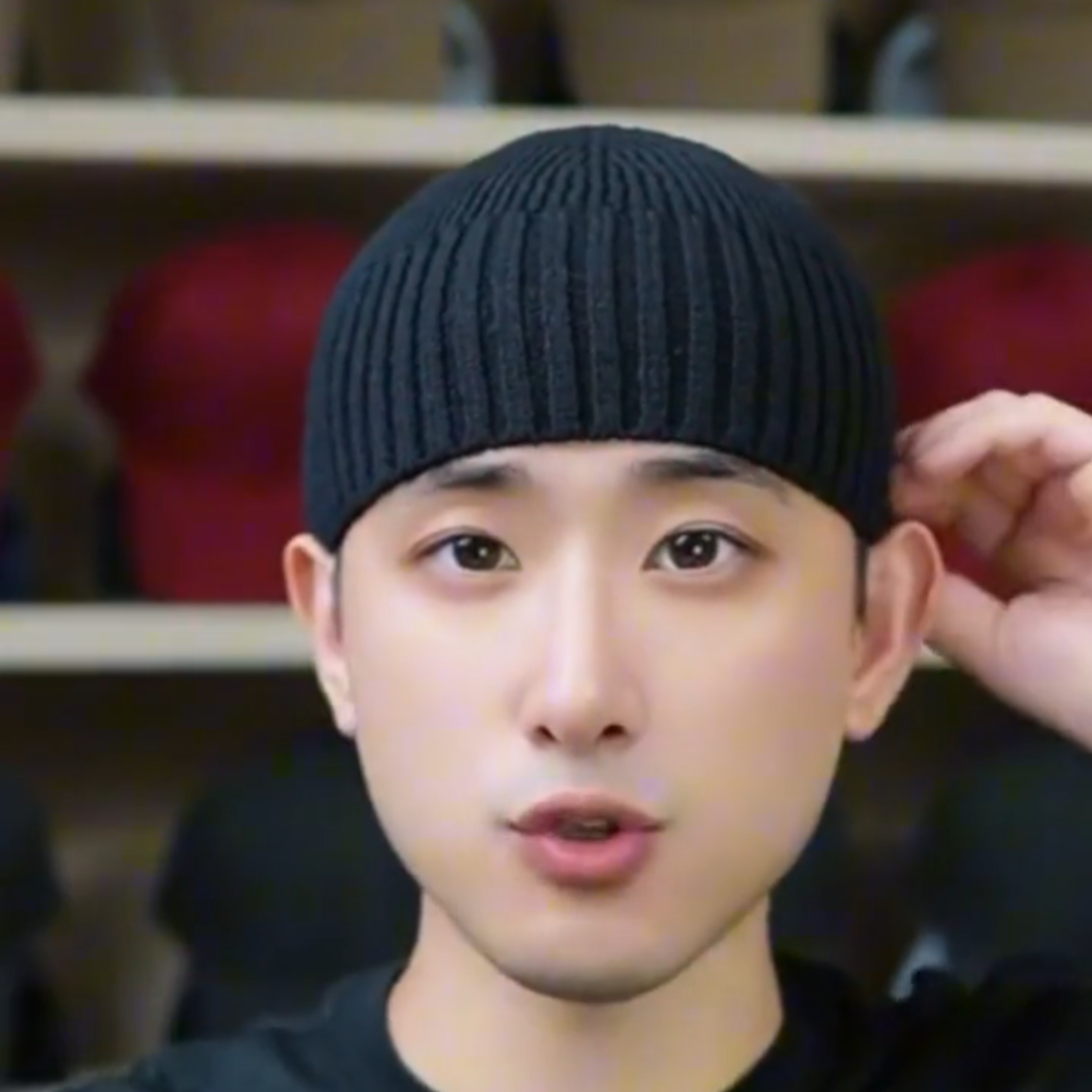 纯棉帽子男款短款全棉针织厚款可戴头盔瓜皮帽毛线帽秋冬冬季