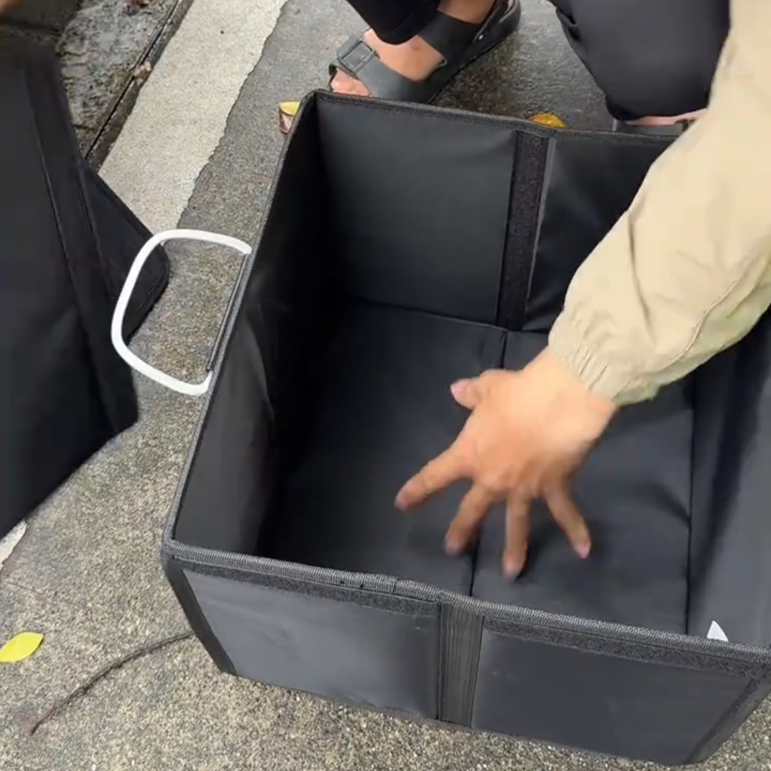 姜太公2025骑手专用折叠外卖箱弹力绳固定配送箱多功能保温鱼箱