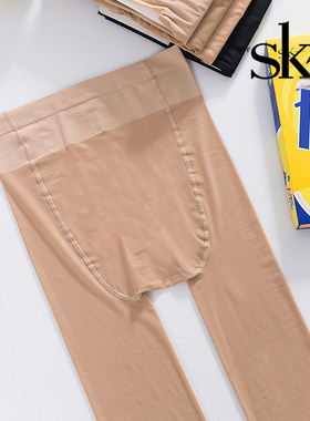 sk8821 胖MM大码丝袜穿春秋款黑肉色80D钢丝袜西瓜裆连裤袜打底袜