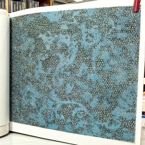 高奢中古风卷草纹全房背景墙布