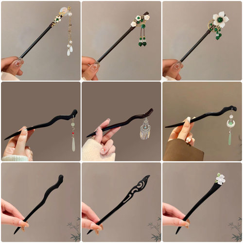New Chinese style minimalist modern metal hairpin, ancient