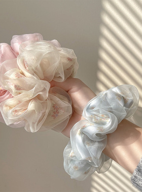 6pcs/lot Fashion Women Girls Silky Satin Hair Scrunchies Sol