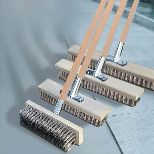 Hard Bristle Broom Stiff Bristle Scrubber Portable Outdoor S