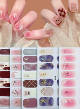 Gel nail sticker nail polish film for waterproof nails