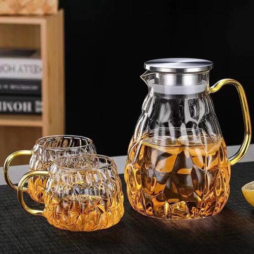 1500ML Nordic Cold Water Pot Glass Heat Resistant Tea Pot
