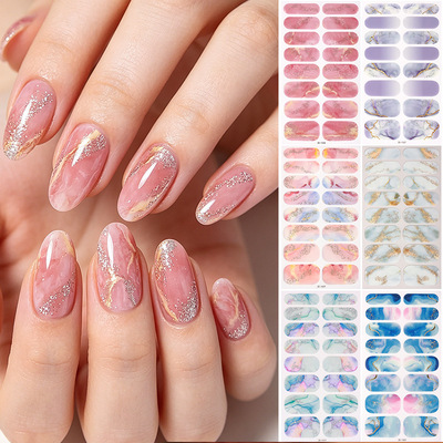 Gel nail sticker nail polish film for waterproof nails