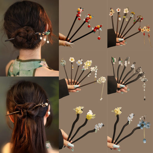 New Chinese style minimalist modern metal hairpin, ancient