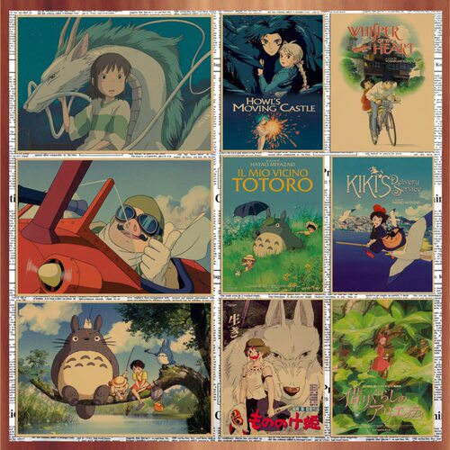 Vintage Classic Anime Poster Kraft Posters Print Decorations