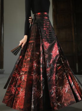 重工刺绣马面裙汉服订结婚服国风