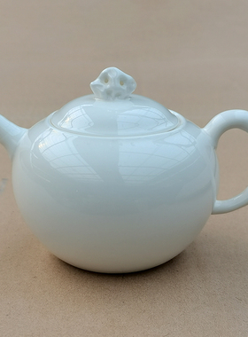 ZSM小柿形壶 唐山莲花骨瓷 纯白骨质瓷茶壶酒店陶瓷 功夫茶壶
