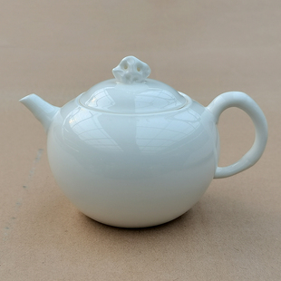 纯白骨质瓷茶壶酒店陶瓷 功夫茶壶 唐山莲花骨瓷 ZSM小柿形壶
