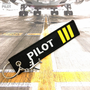 PILOT三杠CREW飞行员副驾飞机组航空纪念钥匙扣行李箱包挂件饰礼
